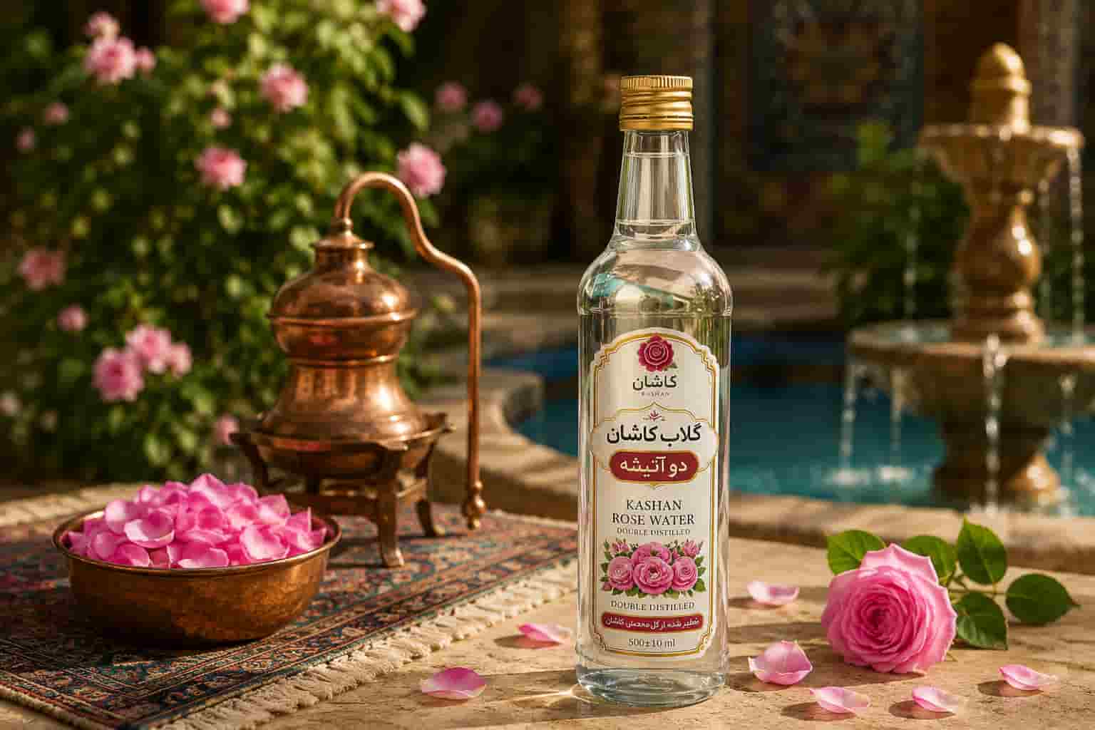 گلاب کاشان دو آتیشه عطر غلیظ و کیفیت ممتاز